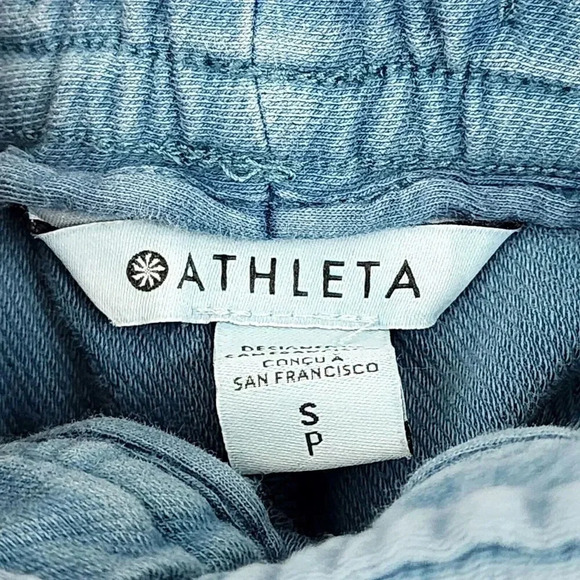 Athleta Womens Elastic Waist Jogger Pants Blue Size S 24PT - Picture 4 of 7